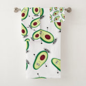 Cute Avocado Cartoon Pattern Towel Set Bad Handdoek (Insitu)