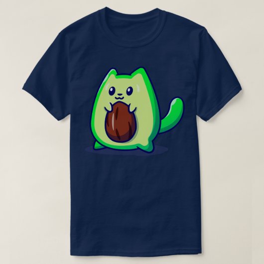 Cute Avocado Cat Cartoon1 T-shirt (Design voorkant)