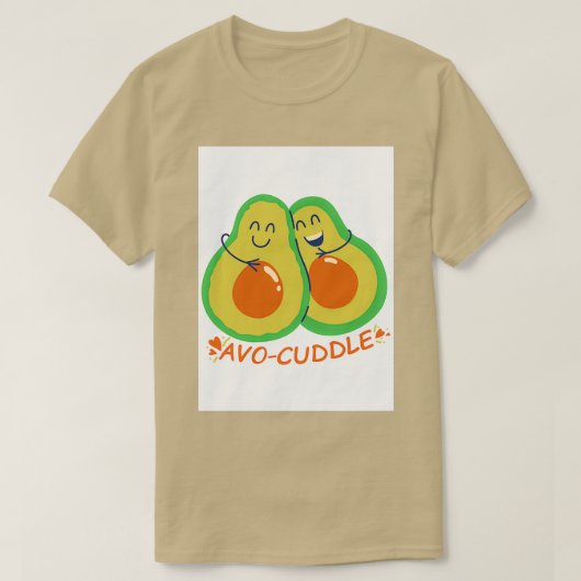 Cute Avocado Cuddle T-shirt (Design voorkant)