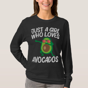 Cute Avocado Design for Girls Kinder Healthy Fruit T-shirt