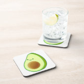 Cute Avocado Drawing Bier Onderzetter (Rechterzijde)