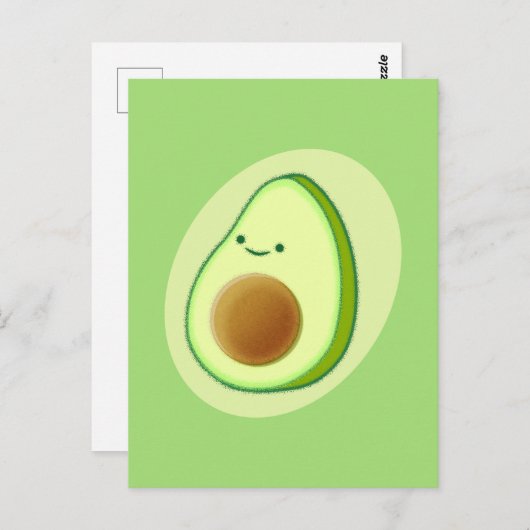 Cute Avocado Drawing Briefkaart (Voorkant / Achterkant)