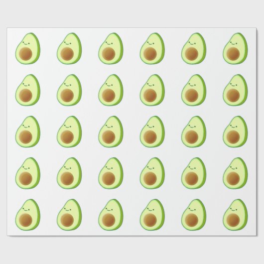 Cute Avocado Drawing Cadeaupapier (Vlak)