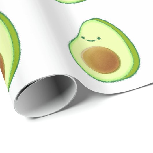 Cute Avocado Drawing Cadeaupapier (Rol Hoek)