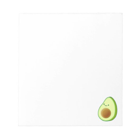 Cute Avocado Drawing Custom Notitieblok (Voorkant)