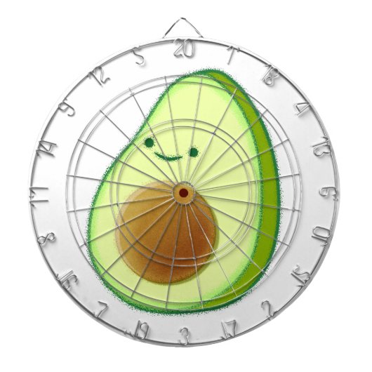 Cute Avocado Drawing Dartbord (Voorkant)