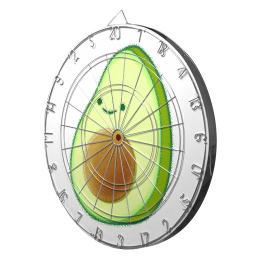 Cute Avocado Drawing Dartbord (Voorkant Rechts)