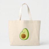Cute Avocado Drawing Grote Tote Bag (Voorkant)