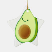 Cute Avocado Drawing Keramisch Ornament (Rechts)