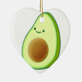 Cute Avocado Drawing Keramisch Ornament (Rechts)