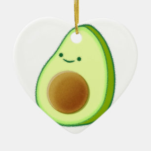 Cute Avocado Drawing Keramisch Ornament