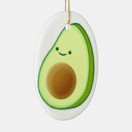 Cute Avocado Drawing Keramisch Ornament (Rechts)