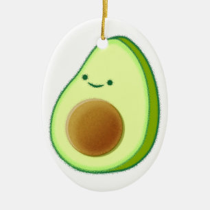 Cute Avocado Drawing Keramisch Ornament