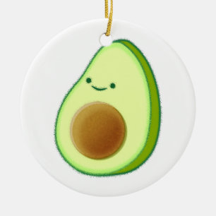 Cute Avocado Drawing Keramisch Ornament