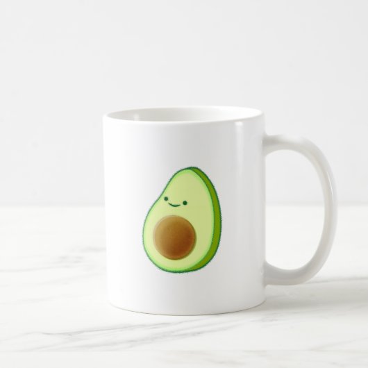 Cute Avocado Drawing Koffiemok (Rechts)
