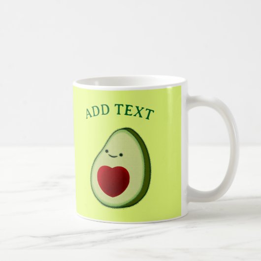Cute Avocado Drawing Koffiemok (Rechts)