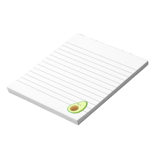 Cute Avocado Drawing Lined Notitieblok (Linkerzijde)