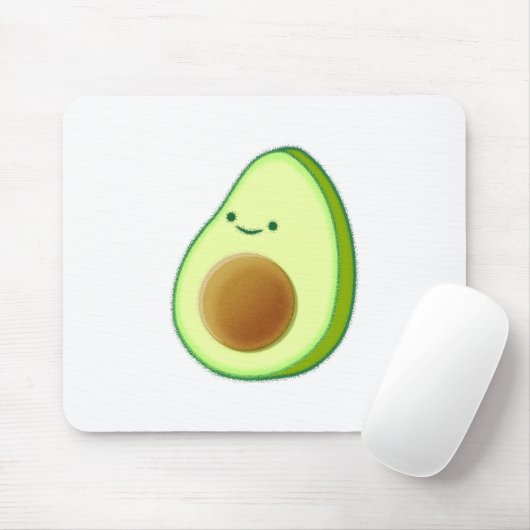 Cute Avocado Drawing Muismat (Met muis)