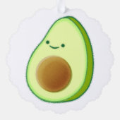 Cute Avocado Drawing Ornament Kaart (Achterkant)