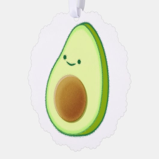Cute Avocado Drawing Ornament Kaart (Links)