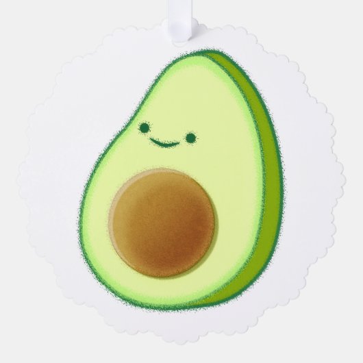 Cute Avocado Drawing Ornament Kaart (Voorkant)