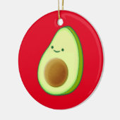 Cute Avocado Drawing Red Keramisch Ornament (Links)