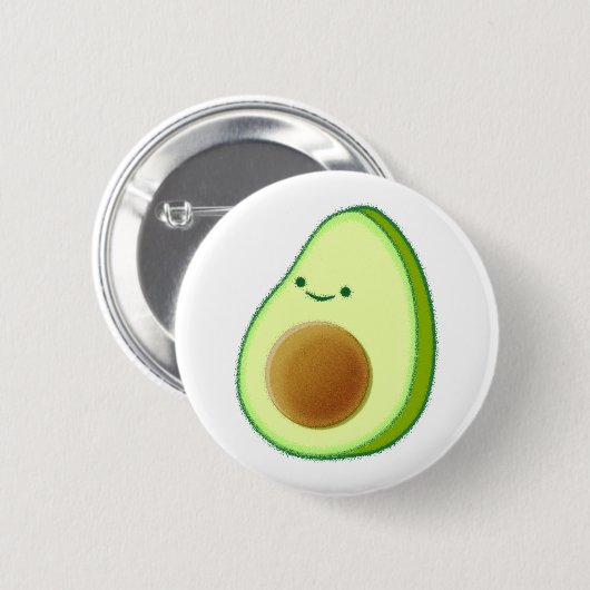 Cute Avocado Drawing Ronde Button 5,7 Cm (Voorkant /achterkant)