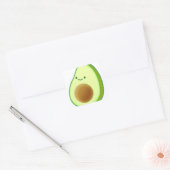 Cute Avocado Drawing Vierkante Sticker (Envelop)