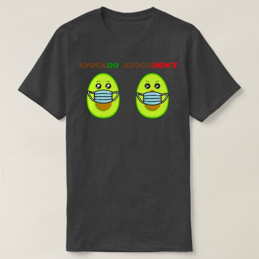 Cute avocado face mask Grappun design T-shirt (Design voorkant)