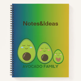 Cute Avocado Family Notitieboek
