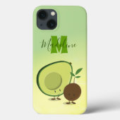 Cute Avocado Food Monogram Case-Mate iPhone Case (Achterkant)