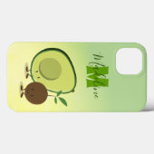 Cute Avocado Food Monogram Case-Mate iPhone Case (Achterkant (horizontaal))