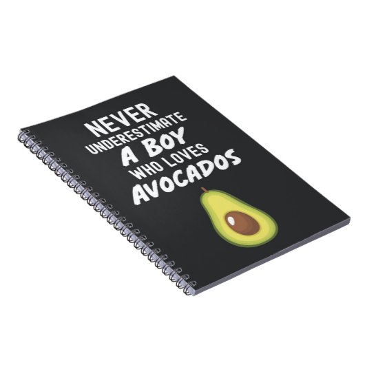Cute Avocado Gifts For Boys Guacamole For Kids Notitieboek (Rechterzijde)
