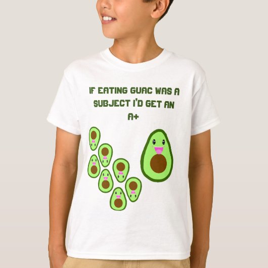 Cute Avocado Guac Funny Kinder School Joke T-shirt (Voorkant)