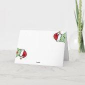 Cute Avocado Guacin rond de kerstboom Kaart (Achterkant)