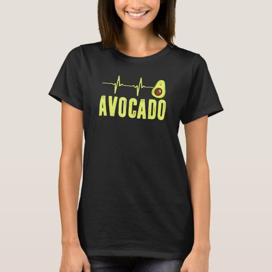 Cute Avocado Heartbeat Vegan voor Mannen Guacamo T-shirt (Voorkant)