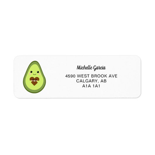 Cute avocado Heilige Guacamole Baby shower fiesta Etiket (Voorkant)