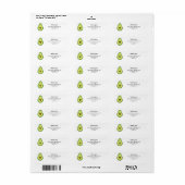 Cute avocado Heilige Guacamole Baby shower fiesta Etiket (Full Sheet)