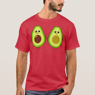 Cute avocado houdt handen vast t-shirt