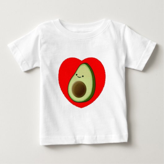 Cute Avocado in Red Heart (Voorkant)
