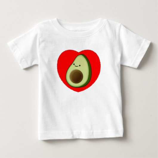 Cute Avocado in Red Heart (Voorkant)