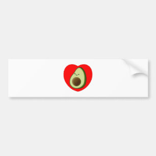 Cute Avocado in Red Heart Bumpersticker