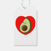Cute Avocado in Red Heart Cadeaulabel (Voorkant)