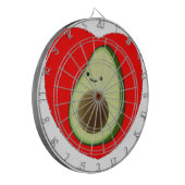 Cute Avocado in Red Heart Dartbord (Voorkant Links)