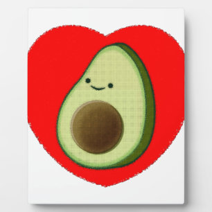 Cute Avocado in Red Heart Fotoplaat