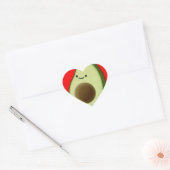 Cute Avocado in Red Heart Hart Sticker (Envelop)