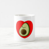 Cute Avocado in Red Heart Koffiemok (Center)