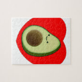 Cute Avocado in Red Heart Legpuzzel (Horizontaal)