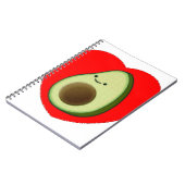 Cute Avocado in Red Heart Notitieboek (Linkerzijde)