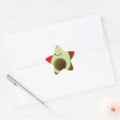 Cute Avocado in Red Heart Ster Sticker (Envelop)